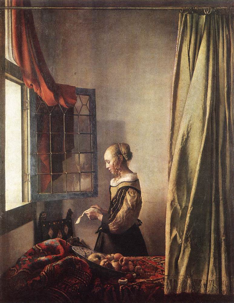 VERMEER VAN DELFT, Jan Girl Reading a Letter at an Open Window t